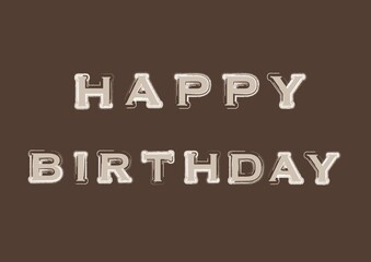 Gold Happy Birthday Title Logo