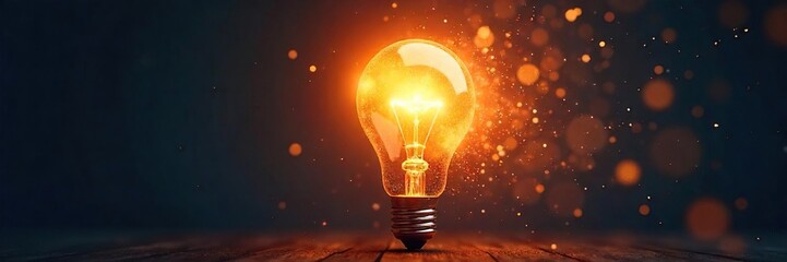 Vibrant Lightbulb Explosion Revolutionary Innovation and Groundbreaking Ideas