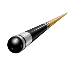 Professional billiard cue stick with sleek black and wood design ready for your next game