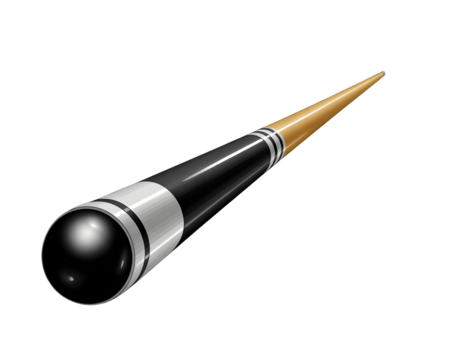 Professional billiard cue stick with sleek black and wood design ready for your next game