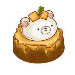 Bread drawing with and without frame as PNG file.