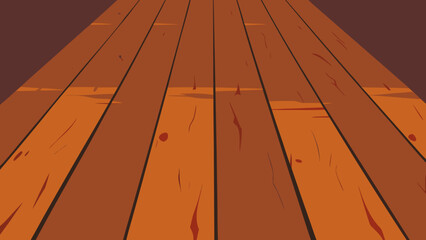 Weathered Wooden Plank Flooring Illustration