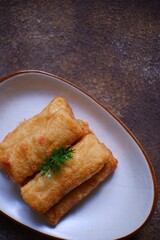 A plate of fried sosis solo 