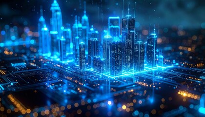 connectivity. This abstract design depicts a future of innovation, data networks, and advanced urban infrastructure.s