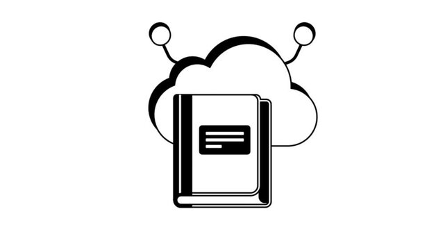 Online education and e-books concept Animation MP4 File