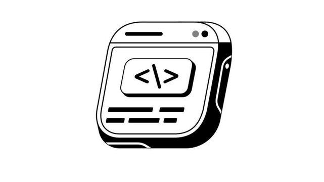 Computer programming education concept Animation MP4 File
