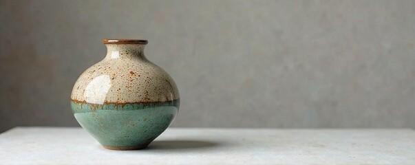 Intricately Designed Ceramic Vase A Handcrafted Masterpiece on Minimalist Background