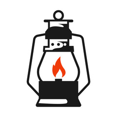 Vintage lantern icon design