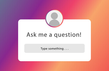 Ask me a question box instagram story graphic design