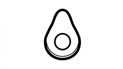 Simple avocado icon