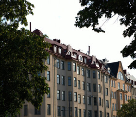 Fototapeta premium Stockholm classical architecture houses apartments, Kungsholmen