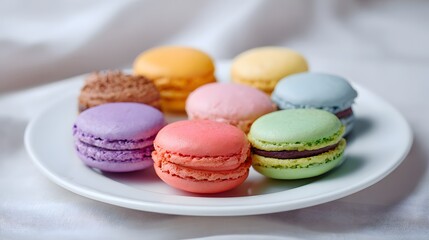 Obraz premium colorful macaroons on a plate