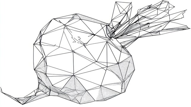 Polygon beetroot illustration