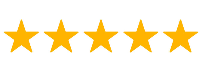 Golden Five Star Rating Rate Concept 