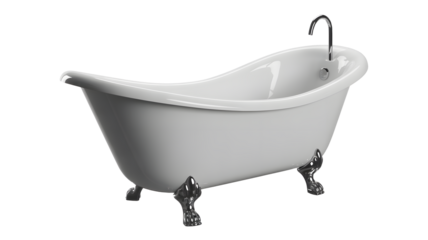 Elegant clawfoot bathtub, a perfect element for luxury bathroom design, creating a spa-like retreat, offering relaxation and comfort