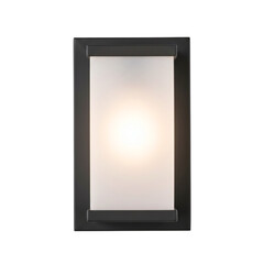 Modern black outdoor wall light isolated