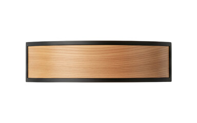 Modern wood and black wall lamp isolated