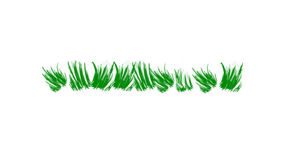 Seamless Grass Border Clipart – Isolated Transparent PNG for Worldwide Design, Lawn, and Landscaping Projects