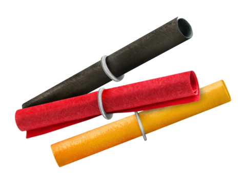 3 Lose schwarz rot gold Hintergrund transparent PNG cut out  Deutsche Flagge