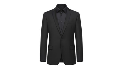 Elegant black suit and shirt ensemble perfect for professional events, business meetings, or formal occasions, exuding confidence and style