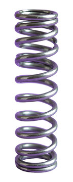Purple Coiled Spring with Transparent Background, 3D Realism Design Element