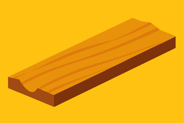 Smooth Reclaimed Oak Plank Illustration