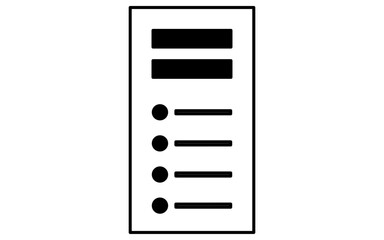 Simple line drawing icon of a web server, black and white