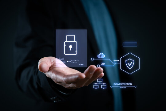 Biometric fingerprint authentication for secure digital access and data protection. Innovative cybersecurity concept for cloud storage, encryption identity verification.