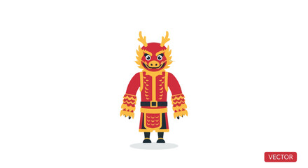 Colorful Chinese Dragon Costume with Intricate Details and Festive Design.