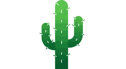 Vibrant green saguaro cactus with subtle white accents.