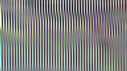 Obraz premium Abstract colorful glitch pattern with vertical black and white stripes