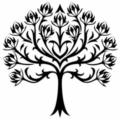 Obraz premium Fern tree on white background.05