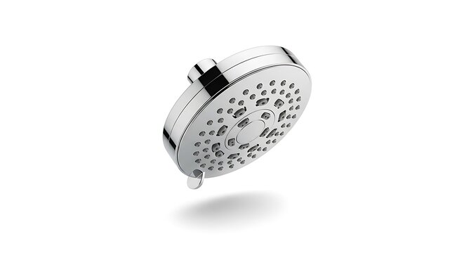 Modern Chrome Shower Head for Bathroom Fixture Upgrade.
