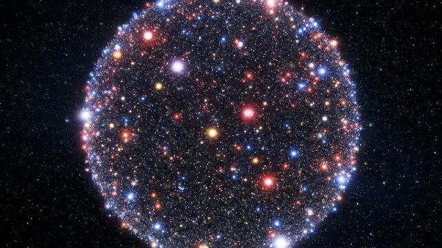 Globular Cluster Animation Exploring Thousands of Stars in Space