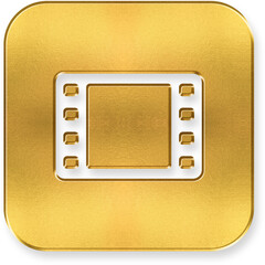 Shiny Gold Film Strip Video Icon
