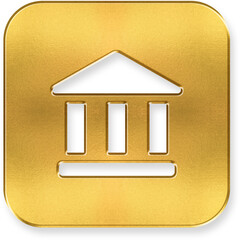 Shiny Gold Bank Building Icon