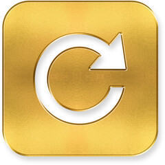 Shiny Gold Refresh Reload Icon