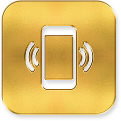 Shiny Gold Phone Vibrate Icon