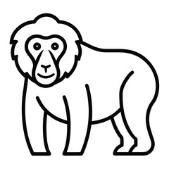 baboon silhouette vector art