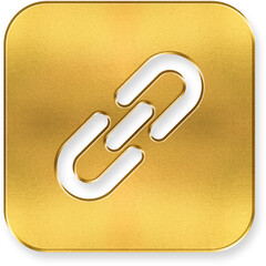 Shiny Gold Link Hyperlink Icon