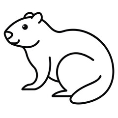 beaver silhouette vector art