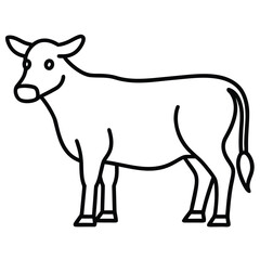 cow silhouette vector art