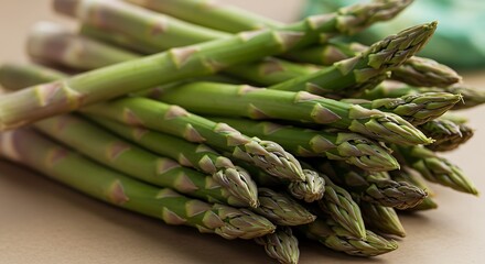 Freshly Harvested Green Asparagus Spears Ready for Cooking.