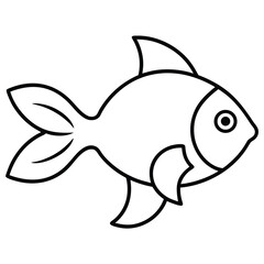 goldfish silhouette vector art