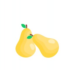 A fresh pears isolated on a white