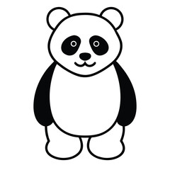 panda silhouette vector art