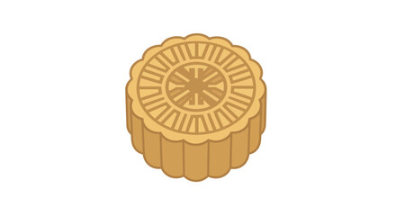 Traditional Mooncake with Intricate Pattern a Festive Pastry.