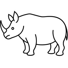rhinoceros silhouette vector art