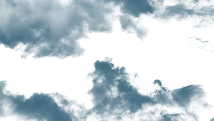Dark cloudscape isolated on transparent background texture