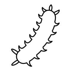 sea cucumber silhouette vector art